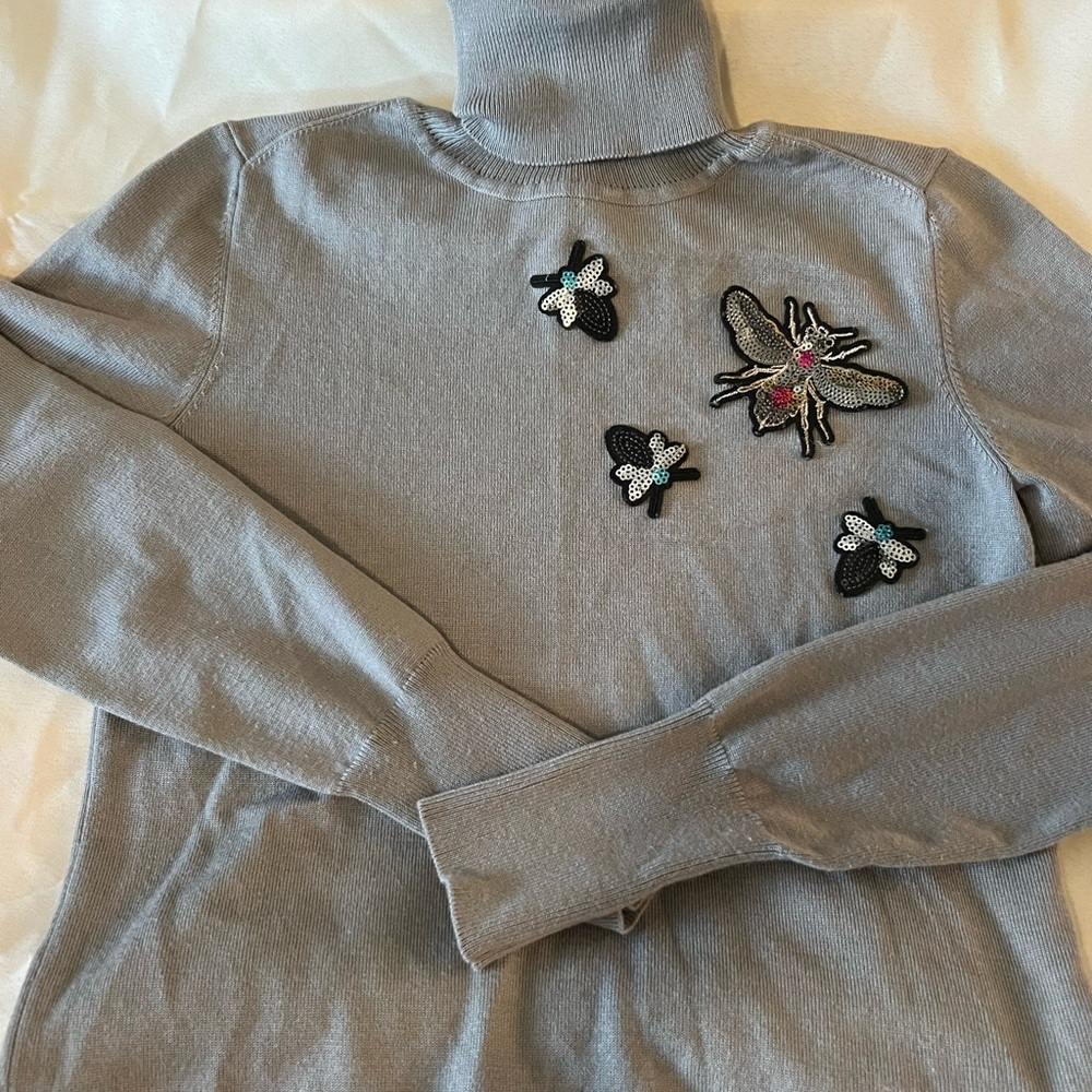 Gepur Girls Grey Turtleneck Sweater